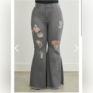 Distressed Flare Jeans